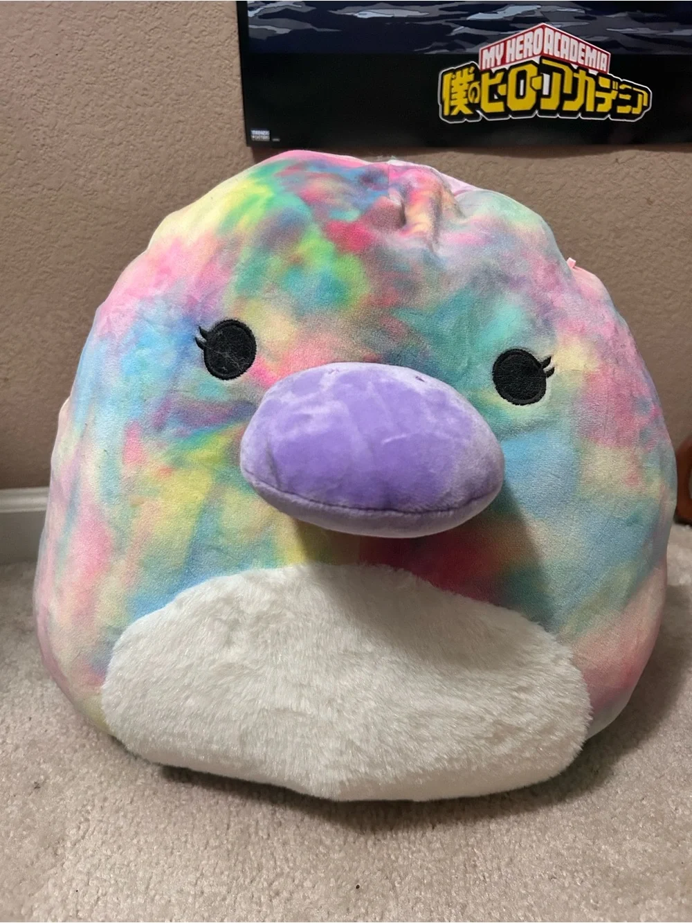Jumbo Brindall The Rainbow Tie-Dye Platypus Squishmallow
